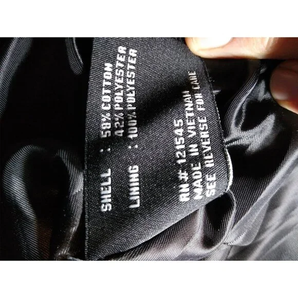 London Fog Womens Sz M Lined Black Coat Metal Grommet Latch Fastener - Picture 6 of 7